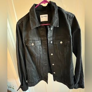 Old Navy Black Jean Jacket- L Tall